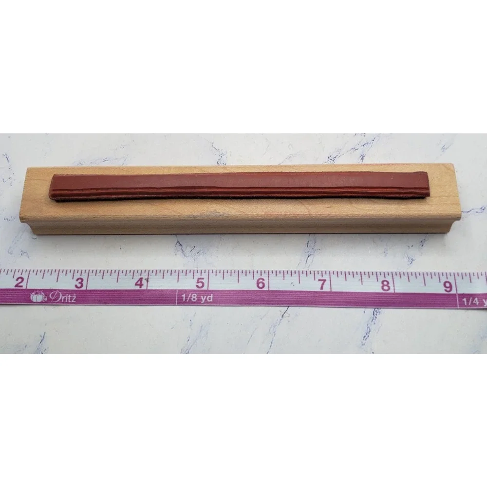 Thick Rubber Line Inky Antics Wood Mounted Rubber Border Stamp